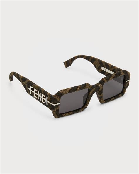 Fendi Ff Squared Rectangular Sunglasses, 56mm 